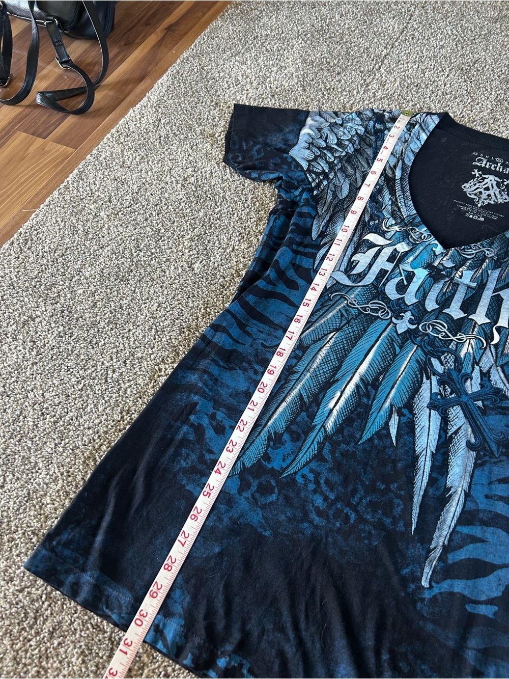 [Archaic by Affliction] Faith Black and Blue Tee - Picture 5 of 7